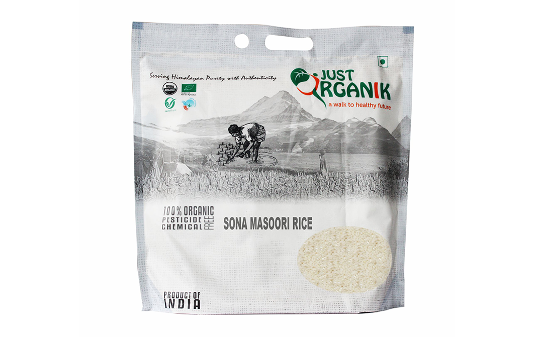 Just Organik Sona Masoori Rice   Pack  5 kilogram